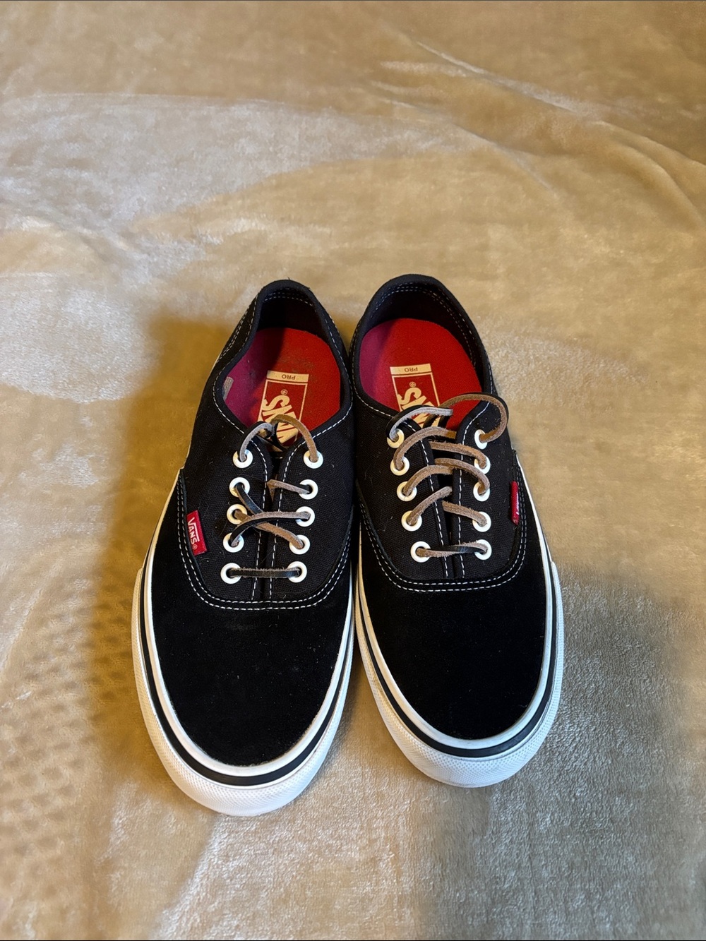 Vans Black Canvas Low-Top Sneakers with White Sole